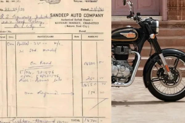 39 साल पहले बुलेट 350 की कीमत 18,700 रुपये थी, बिल वायरल