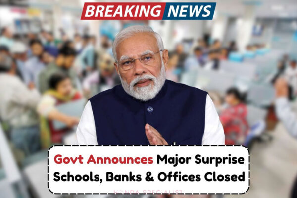 सभी के लिए बड़ा आश्चर्य! सार्वजनिक अवकाश के रूप में बंद रहने के लिए स्कूलों, बैंक और सरकारी कार्यालयों को आधिकारिक विस्तार मिलता है