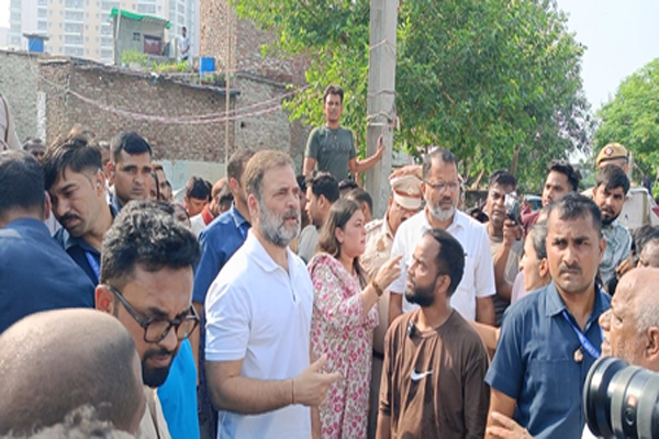 Congress MP Rahul Gandhi met families affected by demolition in Delhi